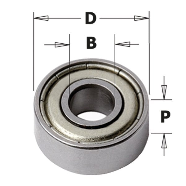 Cmt Bearing, 5/8-Inch Diameter, 1/4-Inch Smaller Diameter 791.009.00 - main